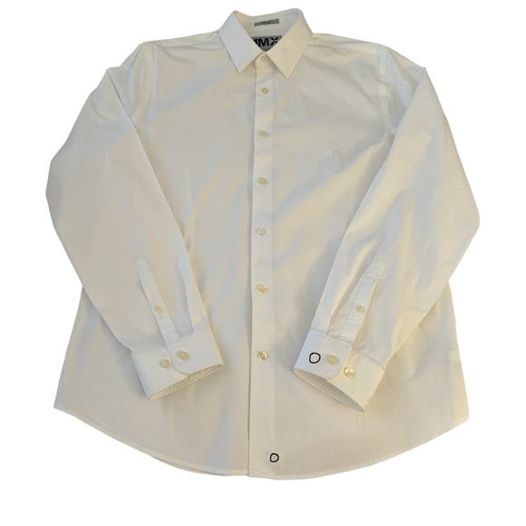Express Fitted Classic White Stretch Cotton 1MX Dress Shirt Size Large - Picture 6 of 7